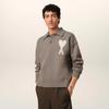 AMI Spring and Autumn New Love Jacquard Wool Ami De Coeur Polo Collar Hoodie Sweater
