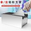 Stainless Steel Knife Holder Box Kitchen Restaurant School Knife Box Non-Magnetic Back Kitchen with Lid and Lock Knife Box Doge