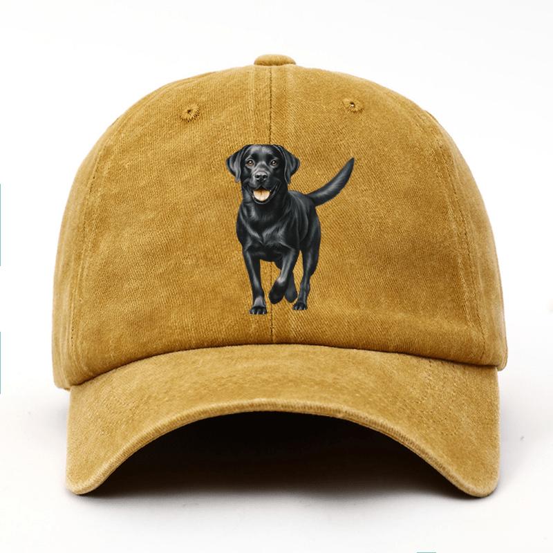 Baseballkappe mit schwarzem Labrador-Print ist das perfekte Geburtstagsgeschenk für Tierliebhaber, größenverstellbar für Unisex und Damen