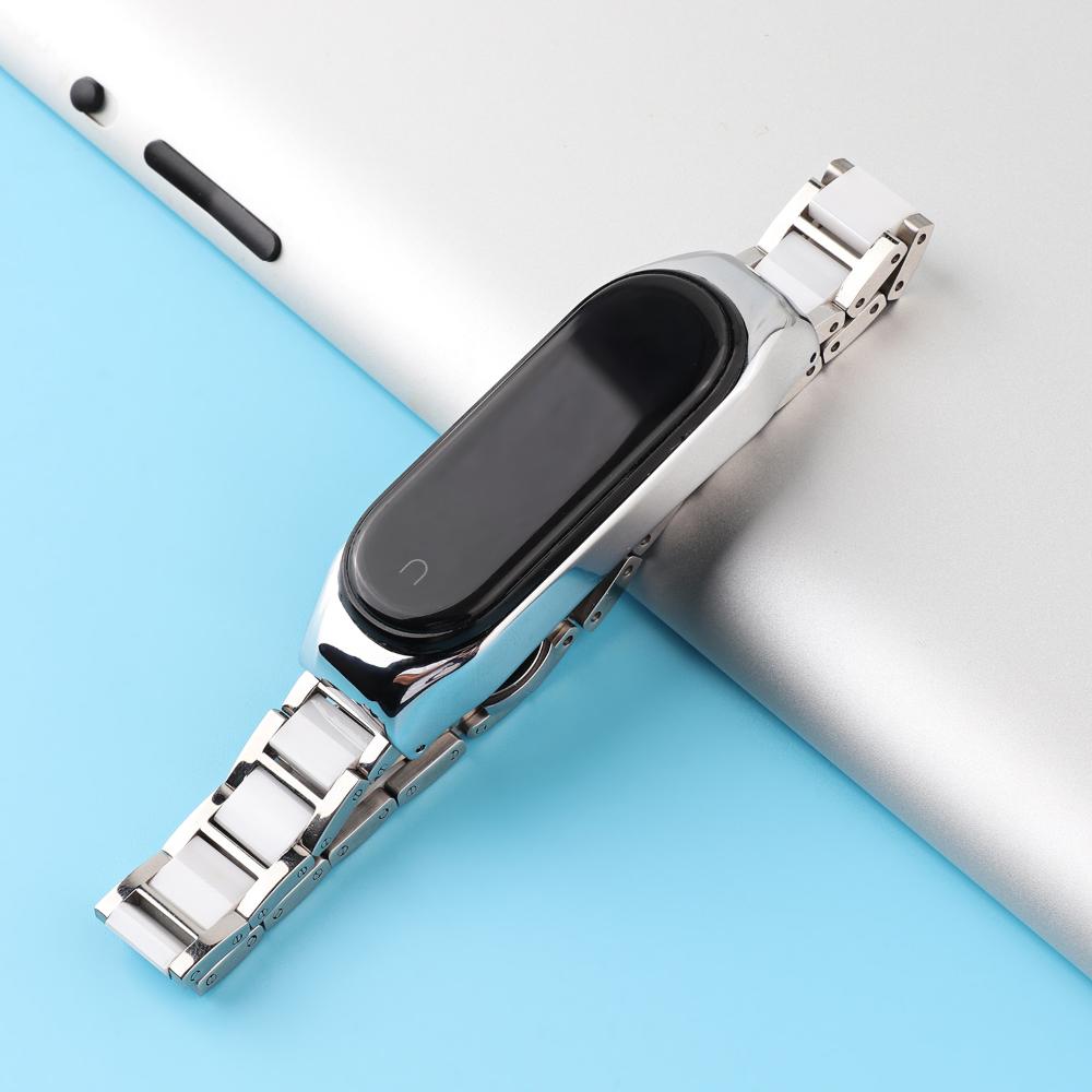 Ceramic Strap for Xiaomi Mi Band 10 9 8 7 6 5 Metal Bracelet Wristband for Mi Band 8/9 Smartwatch Watchband Mi Band 7 6 5 Strap