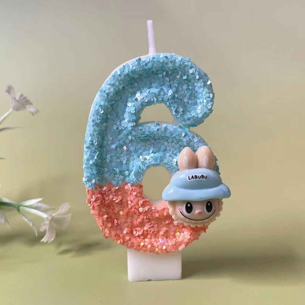 Creative Handmade Digital Candle Birthday Cake for Party Birthday, Cute Candle Accessories for Children's Birthday Celebration