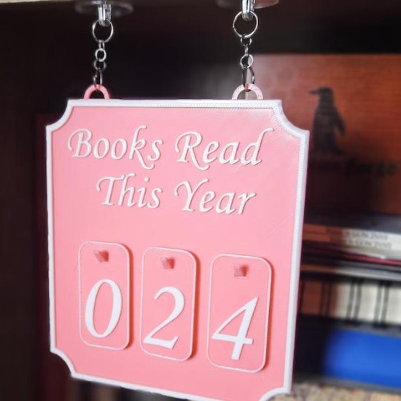 Hanging Bookshelf Decoration New Year Countdown Decoration Ornament +Suction Cup Hanging Chain