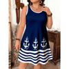 IHUASU Women's Fashion Casual Sleeveless U-Neck  Casual Dresses