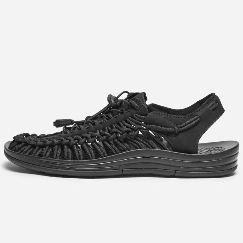 Fashion Fashion Men Sandals Genuine Leather Men Casual Shoes Weaving Design Beach Sandals Outdoor Couples Walking Shoes Water Shoes 2025