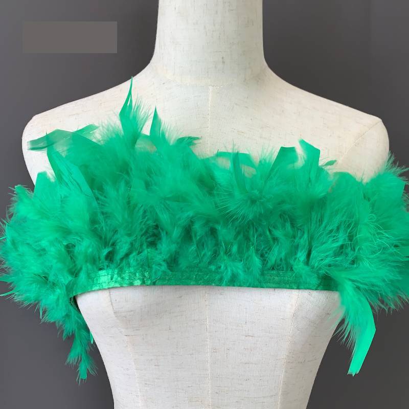 Buntes truthahnfederbesatz für Kostümdekoration Bühnenauftritt DIY Modeaccessoires