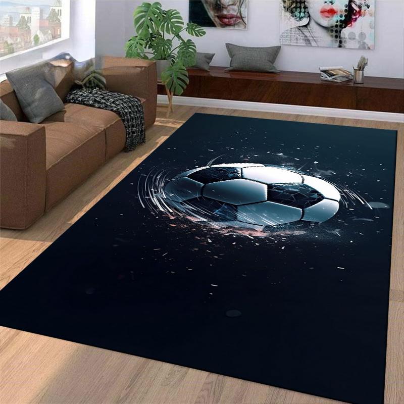 Soccer Ball Designed Floor Mat, Suitable As a Non-slip Mat for the Living Room or Bedroom Sofa