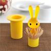 Dustproof Rabbit Toothpick Holder Press Type Toothpick Organizer  Desktop Decor