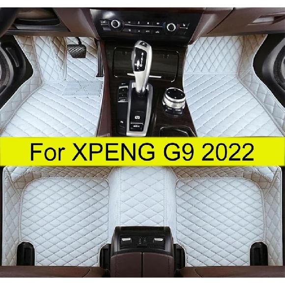 Car floor mats For XPENG G9   2024  Leather Auto Foot Pads Automobile Carpet Cover Interior Accessories