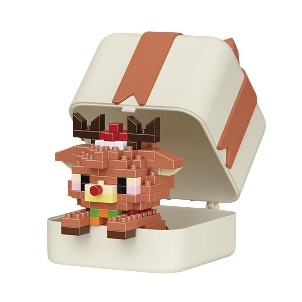 Christmas Gift Box, Cartoon Dolls, Small ParticleBuilding Block Toys