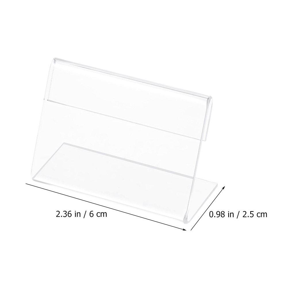 25 Stück Klare Acryl Tischaufsteller für Menüs, Fotos, Bilder, Poster, Einfaches Einsetzen, Wiederverwendbar, Langlebig