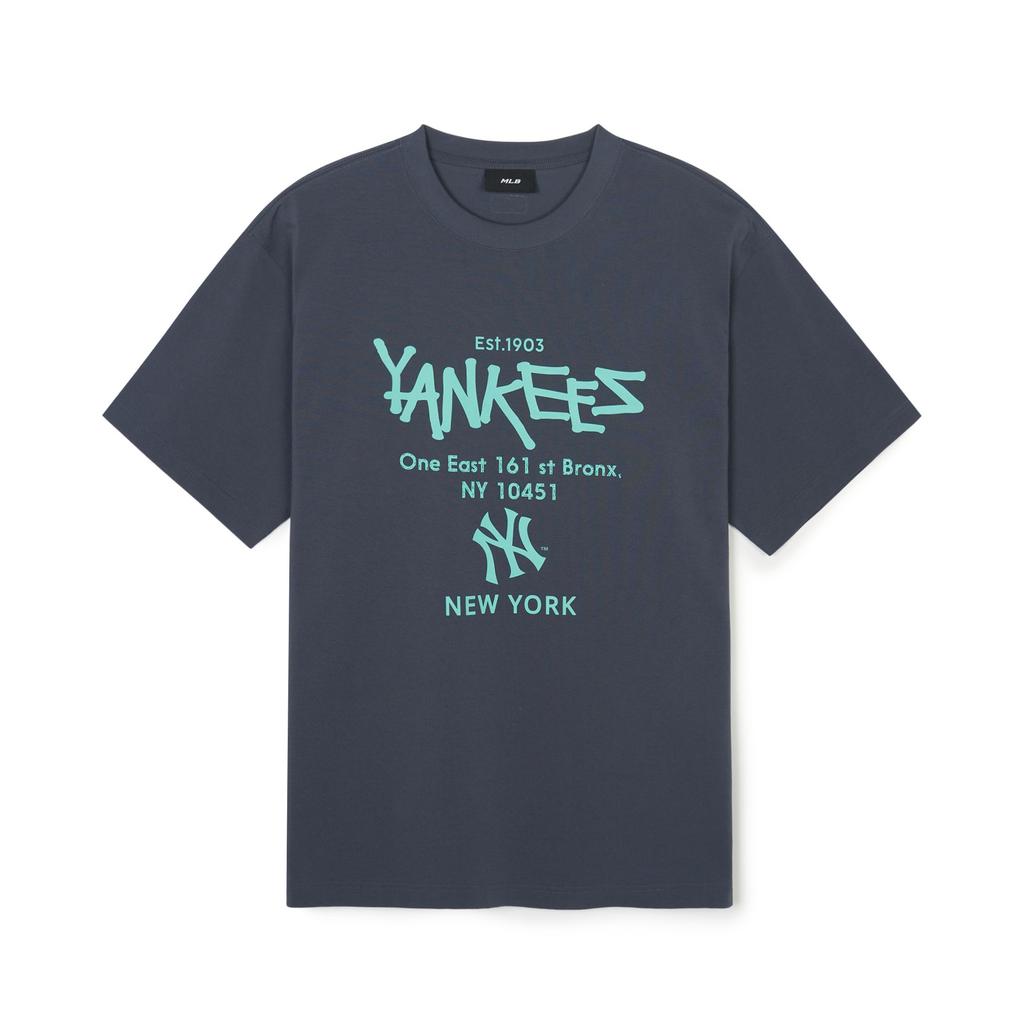 New MLB New York Yankees T Shirts Unisex Gray 3ATSB2243-50GRD