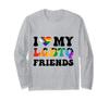 Rainbow Heart I Love My LGBTQ Friends Long-Sleeve T-Shirt