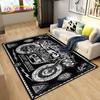 Retro Vintage Motorcycle Area Rug Large,Carpet Rug for Living Room Bedroom Sofa,Kitchen Bathroom Doormat Non-slip Floor Mat Gift