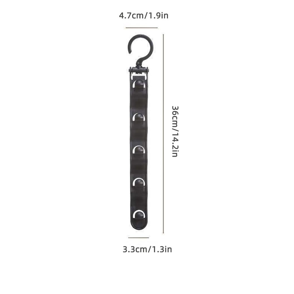 Five Link Clothes Hanger with Hooks Balcony Wardrobe Space Saving Storage Rack Student Dormitories Multi-layer Clothes Organiser
