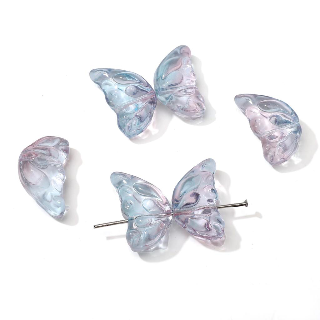 10Pcs Glass Single Wing Beads for Jewelry Making DIY Bracelet Necklace