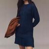 2025 Autumn/Winter Women's  sweater Dresses- Solid Color Knit Sweaters + Casual Women's Skirted