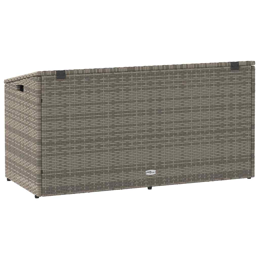 Garden Storage Box Grey 110 X 50 X 58 Cm Poly Rattan