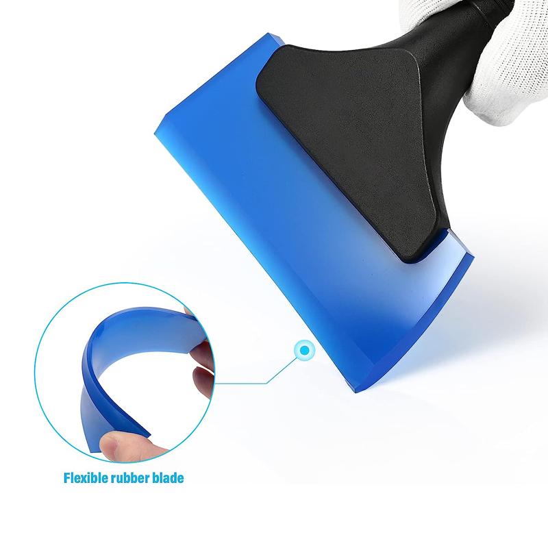 1pcs Mini Rubber Squeegee Blade Screen Printing Blade Replacement for Cleaning Glass Car Window Film Installation Applicator