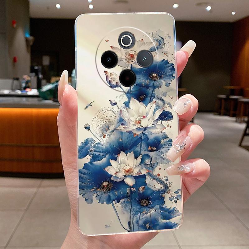 Shockproof Soft Phone Case For Vivo iQOO Z10/Y300 Pro/Y300 Pro+ Plus/T4 Unique Design Elegant Pattern TPU Transparent Casing