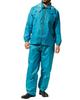 Men's Rain Suit (Water Resistance: 10,000mmH2O), Adjustable Hem, Adjustable Hood, Waterproof Tape, Mesh Lining, Size LL, Turquoise, AS5100