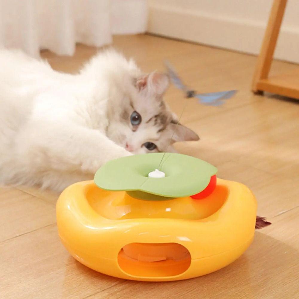 Built-in Feather Smart Interactive Cat Toy Non-slip Butterfly Cat Teaser Toy  Indoor