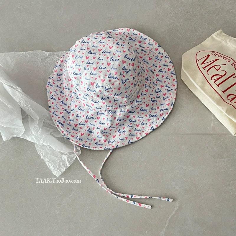 

Весна и лето любовь любовь шляпа-панама с широкими полями женская для пляжного отдыха путешествий солнцезащитная шляпа от солнца шляпа-ведро шляпа-клош Adult average size (56-58cm) темно-синий