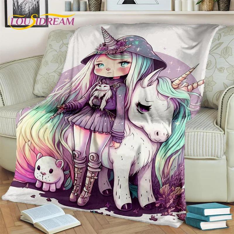 3D Cartoon Cute Unicorn Girl Birthday Gift Blanket,Soft Throw Blanket for Home Bedroom Bed Sofa Picnic Travel Cover Blanket Kids