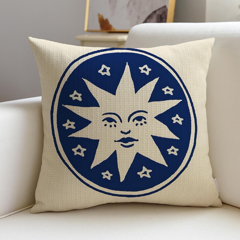 Warm SSun FaceS Cushion Cover Pcs Soft Decorative Square Cushion Covers X X Pillowcases for Sofa Couch Home Bedroom