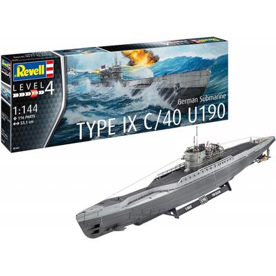 Deutsches Level Revell 1 144 Deutsches U-Boot Typ IX C 40 Kunststoffmodellbausatz 05167