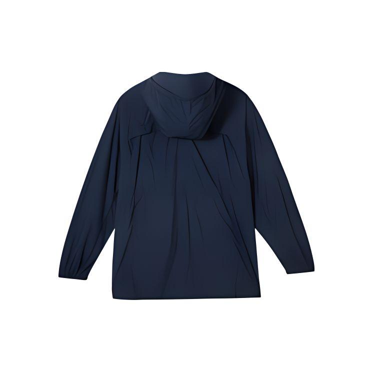 Puma UV Windbreaker With Hood, Logo Print, Zipper Design, Long Sleeve Women Jackets Navy-Blue 628375-14