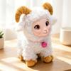 Cute Vinyl Face Plush Sheep Keychain Bag Charm Zoo Animal Doll Pendant Soft Stuffed Toy Accessory