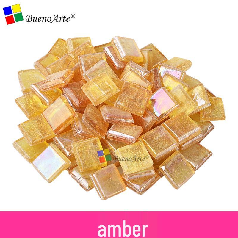 260 Stück 1 cm Transparente Eisjade Mosaik Glasperlen für DIY Kerzenhalter Basteln
