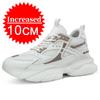 Men Mesh Elevator Shoes Height Increase Sneakers Shoes for 8/10CM Sports Casual Shoes Invisible Inner Heightening Shoes for Men