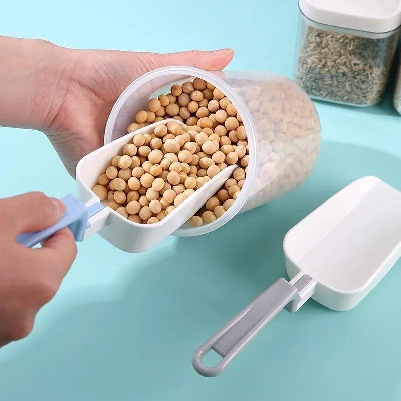 1 Pcs Foldable Refrigerator Ice Shovel Thickened Long-handled Cat Food Flour Shovel Multi-functional Kitchen Convenience Tools