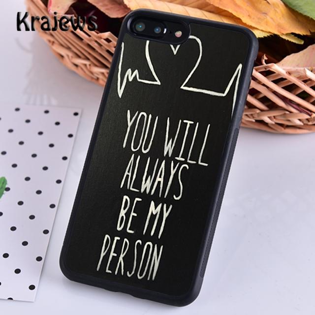 Krajews You're My Person Greys Anatomy Phone Case For iPhone 17 Air 16 15 14 plus 11 12 13 pro max coque Shell Fundas