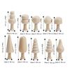 20 Pcs 25mm Blank Wooden Peg Trees Smooth Edges Mini Wooden Pendants  Home Holiday Decoration