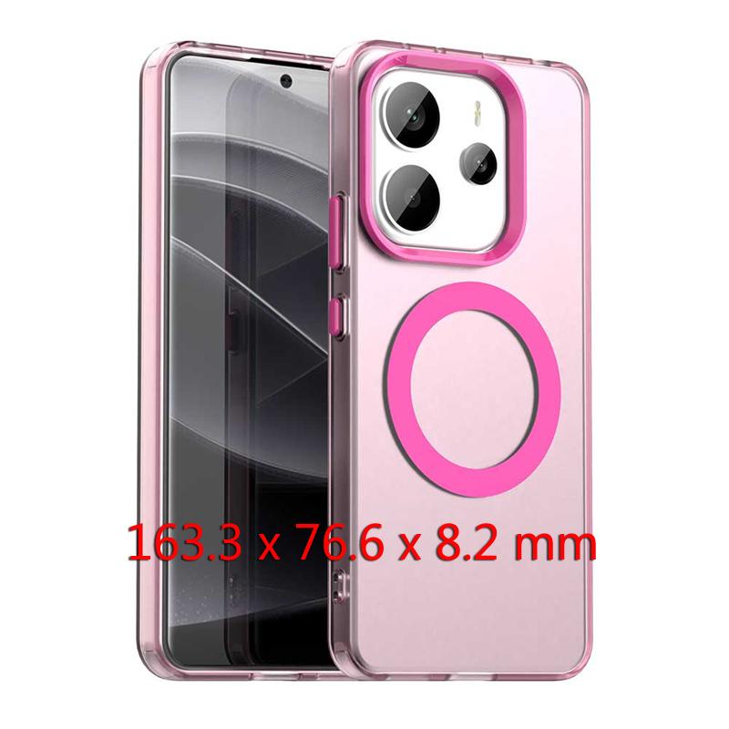 Magnetic Adsorption Wireless Charge Case For Redmi Note 14 4G Transparent Back Case Redmi Note 14 4G Case For Redmi Note 14 4G