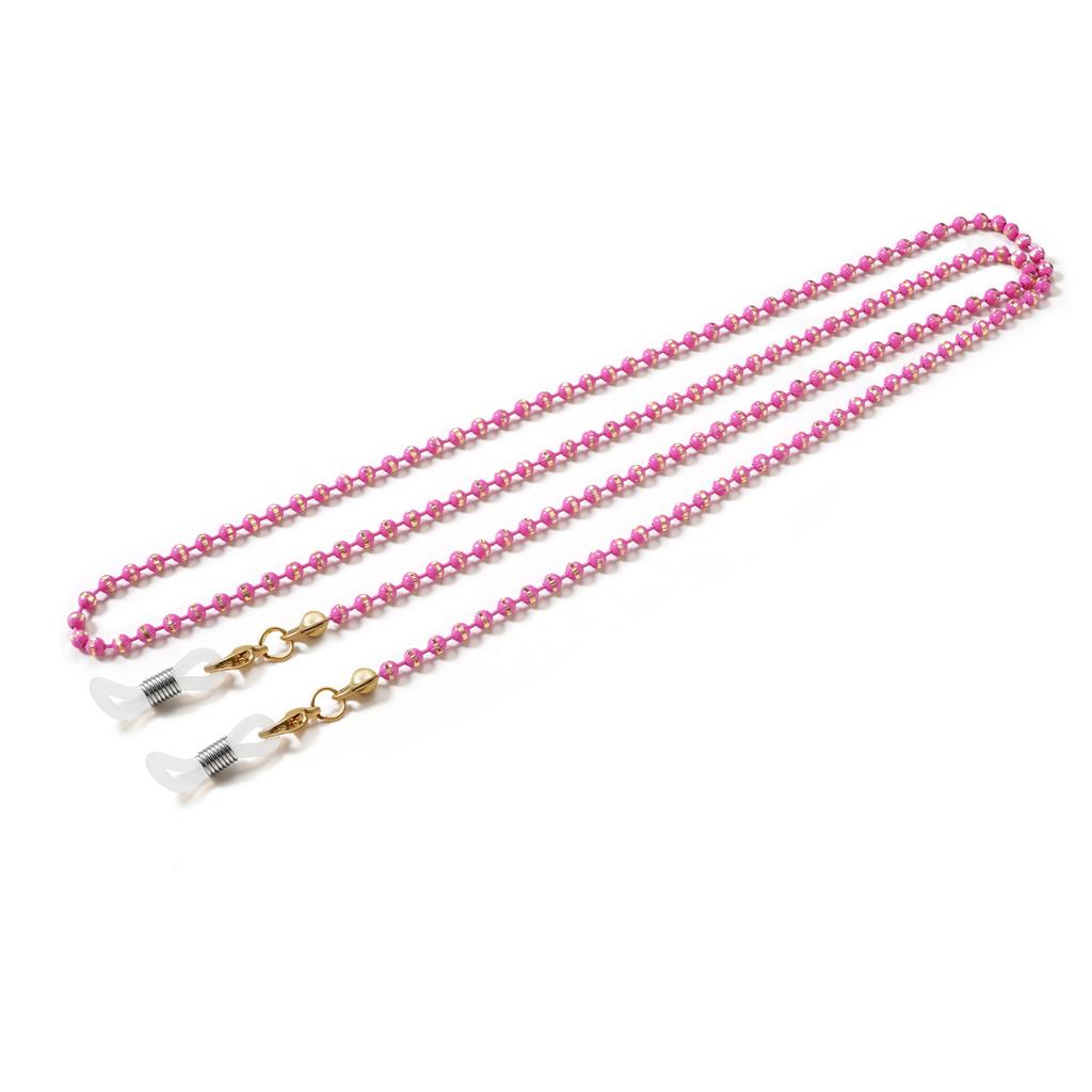 Neck Women Matte Bead Non-slip Fashion Mask Cord Holders Glasses Chain Metal Mask Rope Copper