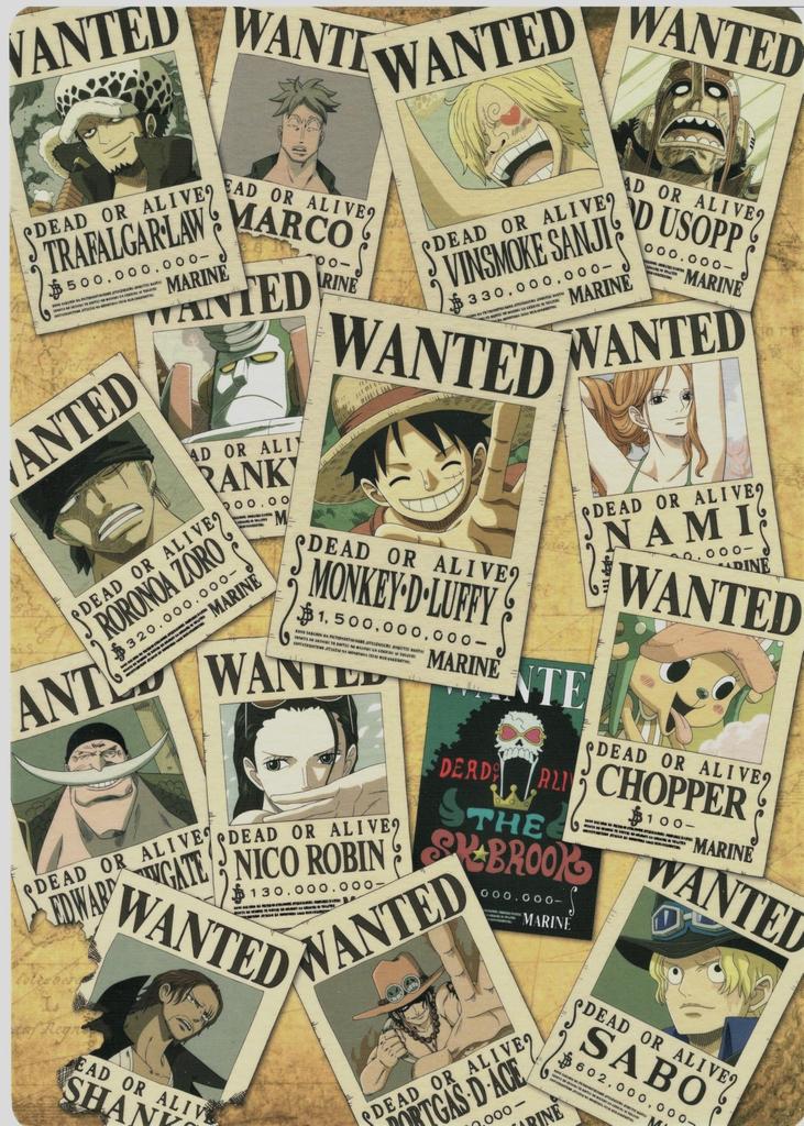 One Piece Desk Mat Wanted Poster Official Wanted Poster Issued by the Navy Official Merchandise Direct from Japan