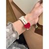 Heart Pattern Leather Loop Strap, Cute Style For Apple Watch Ultra 11/10/9/8/7/6 38/40/41/42/44/45/46/49mm Universal Watch Band