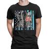 Freedom Boots In Red White and Blue Novelty 100% Cotton T-Shirt USA 250th Independence Day Tees