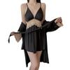 Pajama Set Women's Sexy Pajamas Satin Soft Backless Suspender Dress with Bra Pajama Set Women