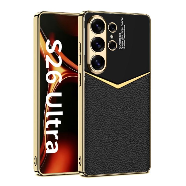 GKK Plating Soft TPU + Leather Full Coverage Phone Case For Samsung Galaxy S26 Ultra 5G