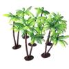 Pots Plastic Bonsai Craft Fake Leaf Artificial Plants Miniature Micro Landscape Coconut Palm Tree