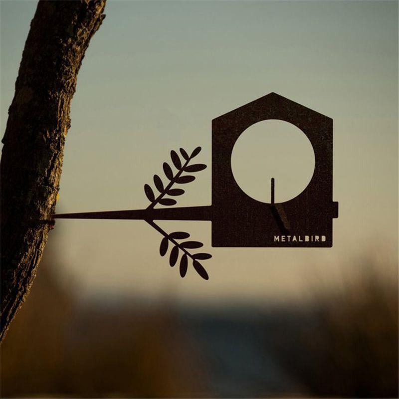 Creative Tree Metal Bird Art Branch Sign Rustic Hang Ld Home Garden Yard Decor