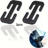 2Pcs Car Seat Belt Stopper Locking Clip Clamp Adjuster Automotive Locking Clip Belt Strap Clamp Shoulder Buckle Auto Accessories