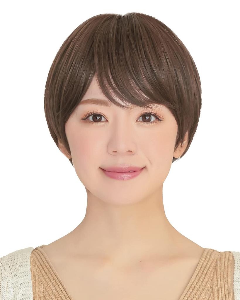 Wig for medical short pajama full for natural artificial heat for for alopecia for one size fits rm001BRN [AQUADOLL] use, hat, wig, wig, women, crown,