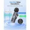 Microfono lavalier wireless BOYA BY-V3 con clip, microfono ricaricabile con cancellazione del rumore per iPhone, Android, fotocamera, live streaming, vlogging