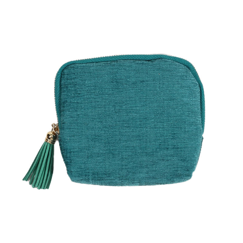 Boîte à Bijoux Mode Pompon Fermeture Éclair Sac à Bijoux Zippé Portable Petites Poches de Rangement Protectrices pour Voyage Perles Bracelets Colliers