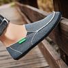 Men’s Outdoor Canvas Shoes Moccasins Driving Shoes Comfort Grey Casual Plus Size  Slip On Wide Head Shoes for Farther